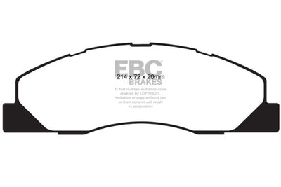 EBC 09-11 Dodge Ram 2500 Pick-up 5.7 2WD/4WD Extra Duty Front Brake Pads - Performance upgrades by DTX Performance