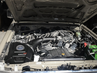 Engine bay featuring aFe AFE Momentum GT Pro 5R Intake System for 09-17 Toyota Land Cruiser LC70 V6-4.0L.