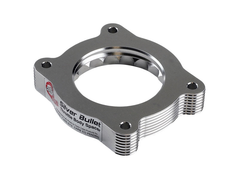 aFe 07-13 Chevrolet Silverado 1500/GMC Sierra 1500 Silver Bullet Throttle Body Spacer - Silver - DTX Performance