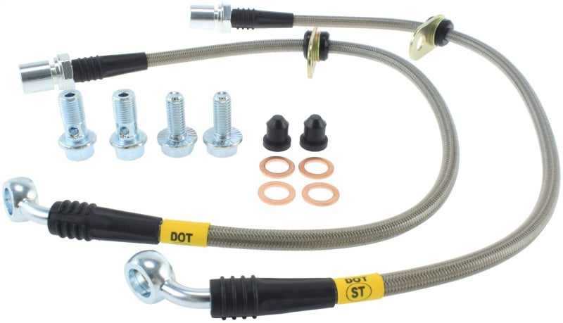 StopTech Stainless Steel Front Brake lines for 93-98 Supra - performance car parts