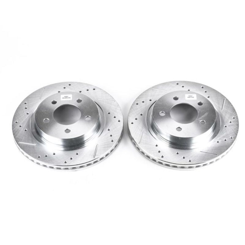 Power Stop 99-04 Chrysler 300M Front Evolution Drilled & Slotted Rotors - Pair - DTX Performance