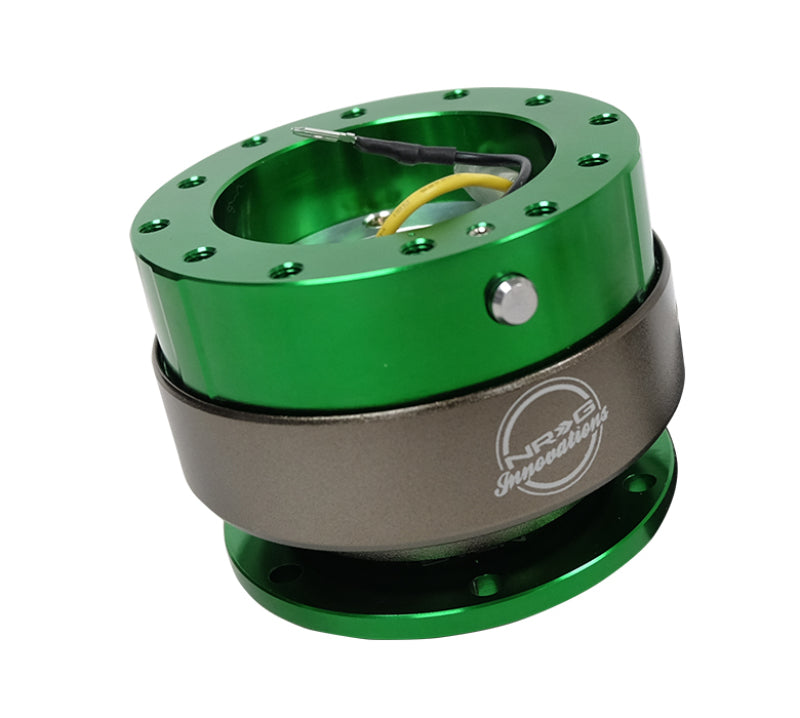 NRG Quick Release Gen 2.0 - Green Body / Green Ring, aftermarket performance car part, DTX Performance.