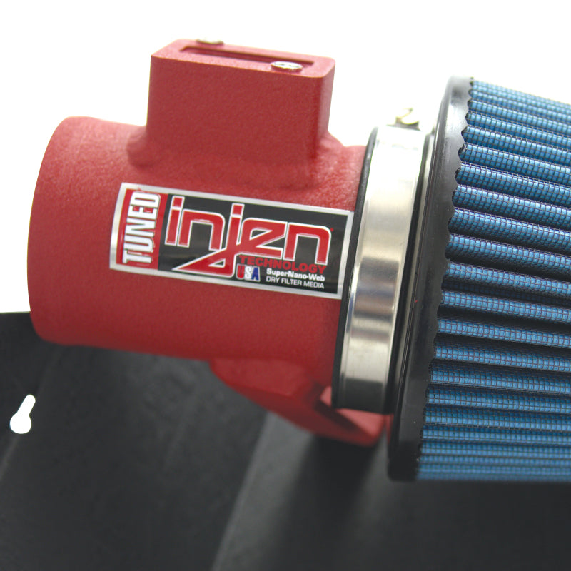 Injen 16-19 Ford Fiesta ST 1.6L Turbo 4Cyl Wrinkle Red Short Ram Intake w/MR Tech (Special order) - DTX Performance