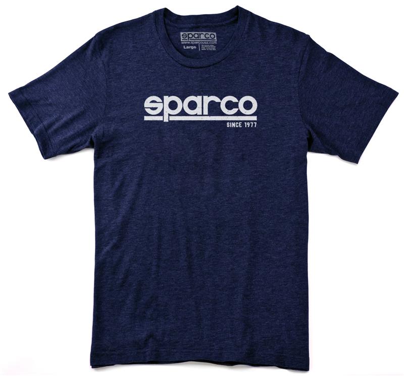 Sparco T-Shirt Corporate Navy Lrg for performance car enthusiasts, available at DTX Performance, veteran owned shop.