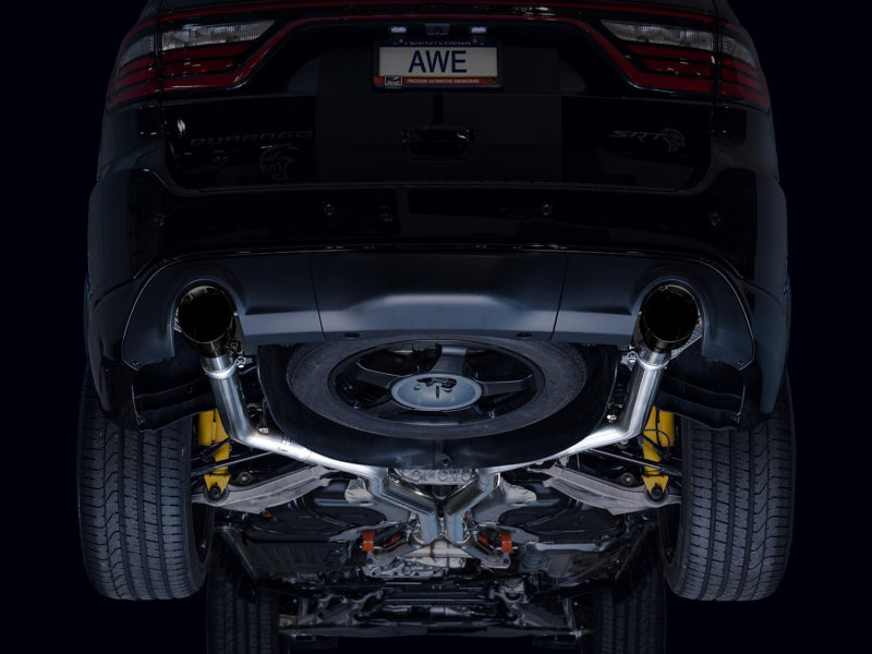 AWE Tuning 18-23 Dodge Durango SRT & Hellcat Track Edition Exhaust - Diamond Black Tips - DTX Performance