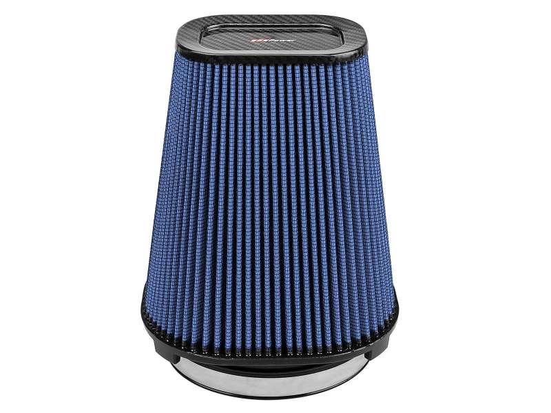 aFe Magnum FLOW Pro 5R Air Filter (5.5x 7.5)in F (9x 7)in B (5.8 x 3.8)in T (Carbon Fiber) x 10in H - DTX Performance