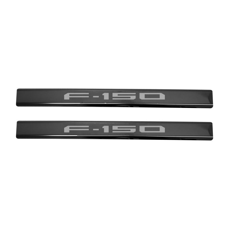 Putco 15-20 Ford F-150 - SuperCrew w/ F-150 Etchinng (4pcs) Black Platinum Door Sills, high performance auto parts, DTX Performance