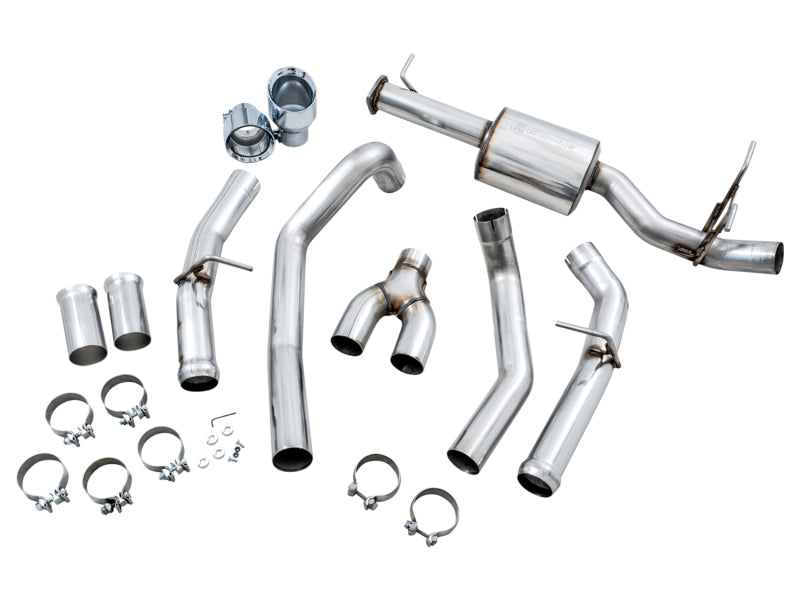 AWE Tuning 19-21 RAM 1500 5.7L (w/Cutouts) 0FG Dual Rear Exit Cat-Back Exhaust - Chrome Silver Tips - DTX Performance