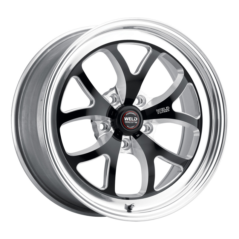 Weld S76 18x8 / 5x120.65 / 4.7 BS / 3.18 HB - Black Center - Polished Shell - Non-BL Wheel