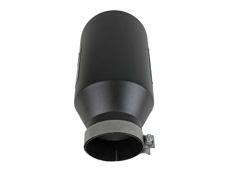 aFe Power Universal 5in Inlet 8in Outet MACH Force-XP Clamp-On Exhaust Tip - Black - DTX Performance