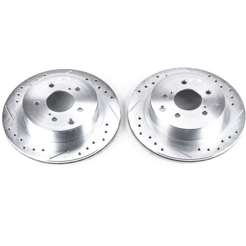 Power Stop 89-96 Nissan 300ZX Rear Evolution Drilled & Slotted Rotors - Pair, performance car parts, brake upgrades