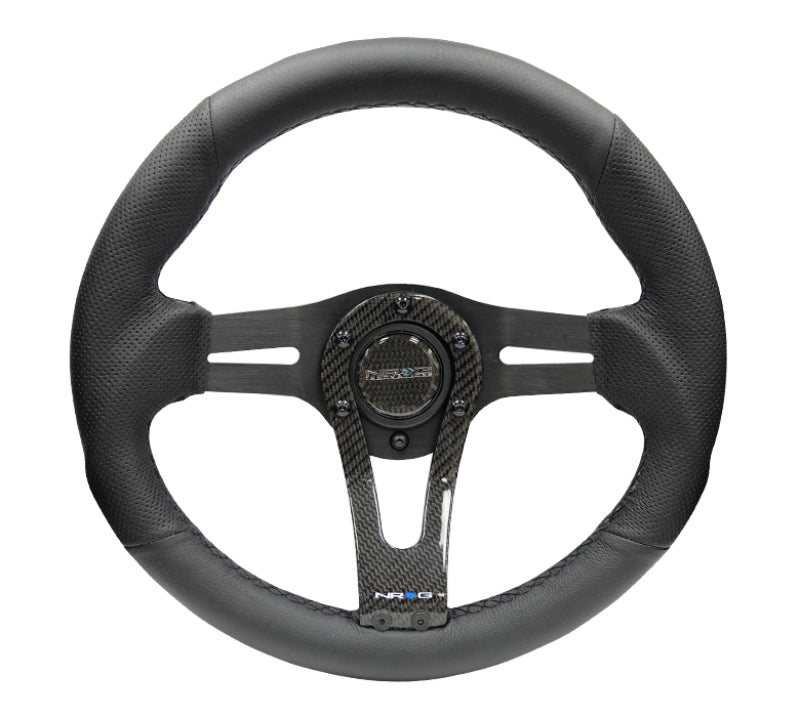 NRG Reinforced Steering Wheel (320mm) w/Carbon Center Spoke for performance car tuning at DTX Performance