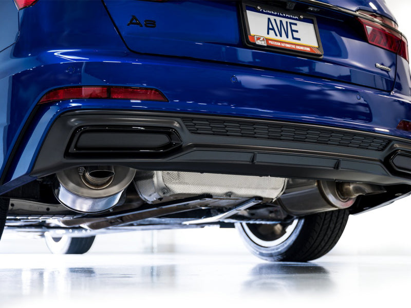 AWE Audi 2019-2023 C8 A6/A7 3.0T Touring Edition Cat-back Exhaust- Turn Downs - DTX Performance