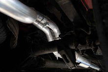 Load image into Gallery viewer, MBRP 2019+ Chevrolet Silverado 1500 / 2019+ GMC Sierra 1500 Alum. 3in Armor Black Cat-Back Exhaust installed on vehicle