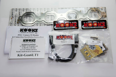 Kooks 2016 + Chevrolet Camaro SS 1 7/8in x 3in SS Longtube Headers with performance parts kit