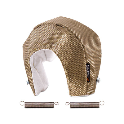 Mishimoto Titanium Turbo Blanket T25/T28 for performance car parts, engine heat reduction, by DTX Performance, veteran owned shop