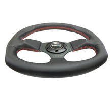 Load image into Gallery viewer, NRG Reinforced Steering Wheel (320mm Horizontal / 330mm Vertical) Leather w/Red Stitching for performance car parts
