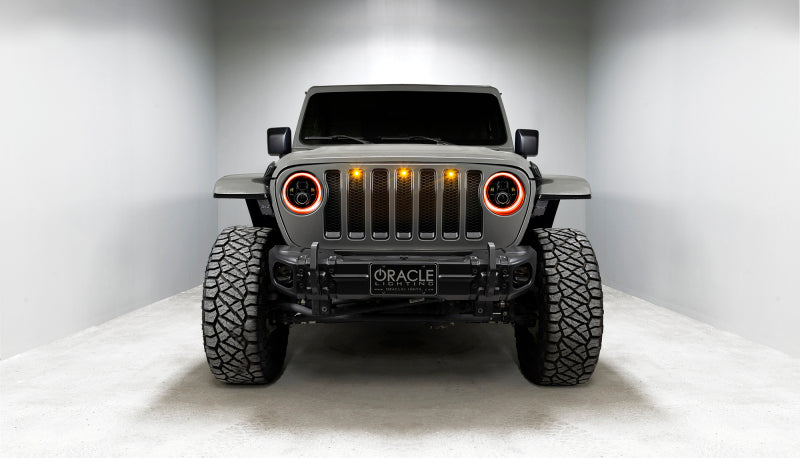 Oracle Jeep Wrangler JL/Gladiator JT 7in. High Powered LED Headlights (Pair) - Dynamic performance car upgrade