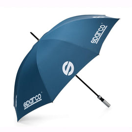 Blue Sparco umbrella with logo design