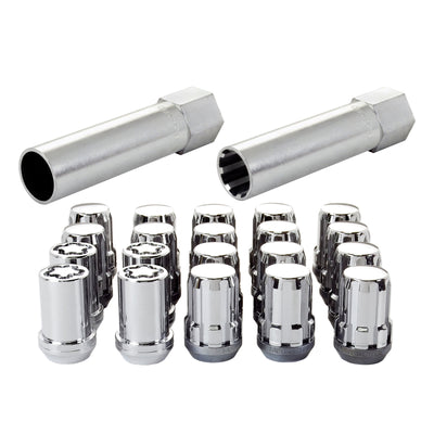 McGard SplineDrive Tuner 5 Lug Install Kit w/Locks & Tool (Cone) M12x1.5 / 13/16 Hex - Chrome (CS) performance car parts