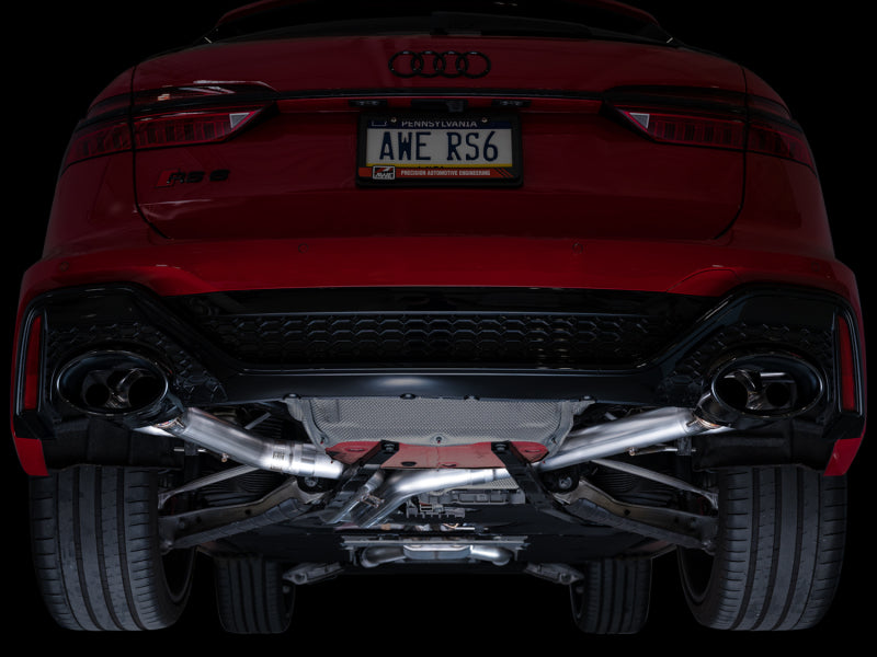 AWE Tuning 21-23 Audi C8 RS6/RS7 SwitchPath Cat-back Exhaust - Diamond Black Tips - DTX Performance