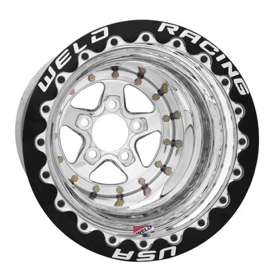 Weld Alumastar 1-Piece 17x3.5 / Strange Spindle / 1.75in. BS Black Wheel - Non-Beadlock