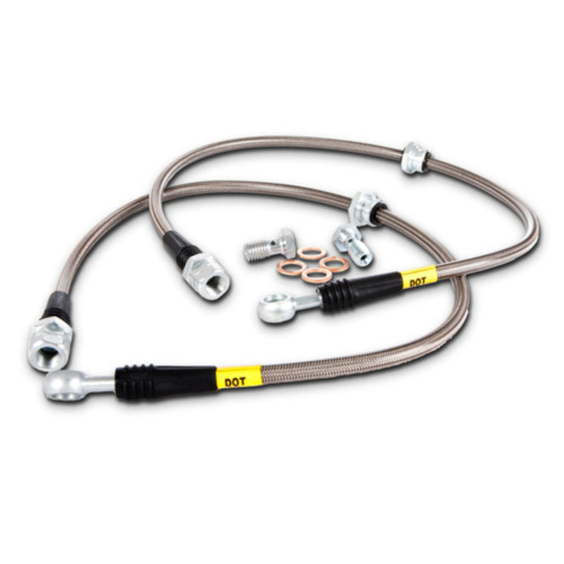 Sport Axle Pack, Slotted, Rear stainless steel brake lines for high performance upgrades