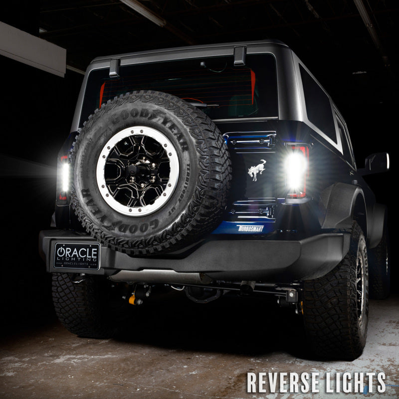 Oracle Lighting 21-22 Ford Bronco Flush Style LED Taillights showcasing high performance auto parts from DTX Performance, veteran-owned shop.