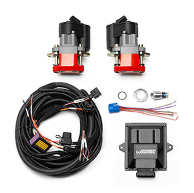 Wilwood Electronic Parking Brake Rear Retrofit Kit - 0.810in Rotor w/ Red Caliper from DTX Performance