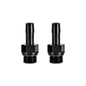 Mishimoto 2pcs M16x1.5 3/8in Aluminum Catch Can Fitting Black with black anodized finish and Viton O-Ring for performance car parts