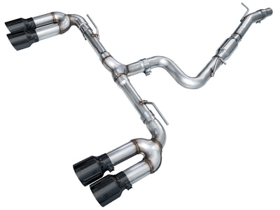 AWE 22-24 Audi 8Y S3 Track Edition Exhaust - Diamond Black Tips for performance car parts and tuning
