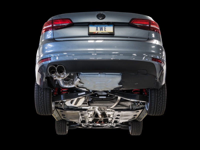 AWE Tuning 09-14 Volkswagen Jetta Mk6 1.4T Track Edition Exhaust - Chrome Silver Tips - DTX Performance