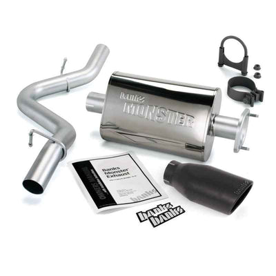 Banks Power 04-06 Jeep 4.0L Wrangler Monster Exhaust System with black tip from DTX Performance