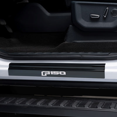 Putco 15-20 Ford F-150 - SuperCrew w/ F-150 Etchinng (4pcs) Black Platinum Door Sills for performance car parts and upgrades