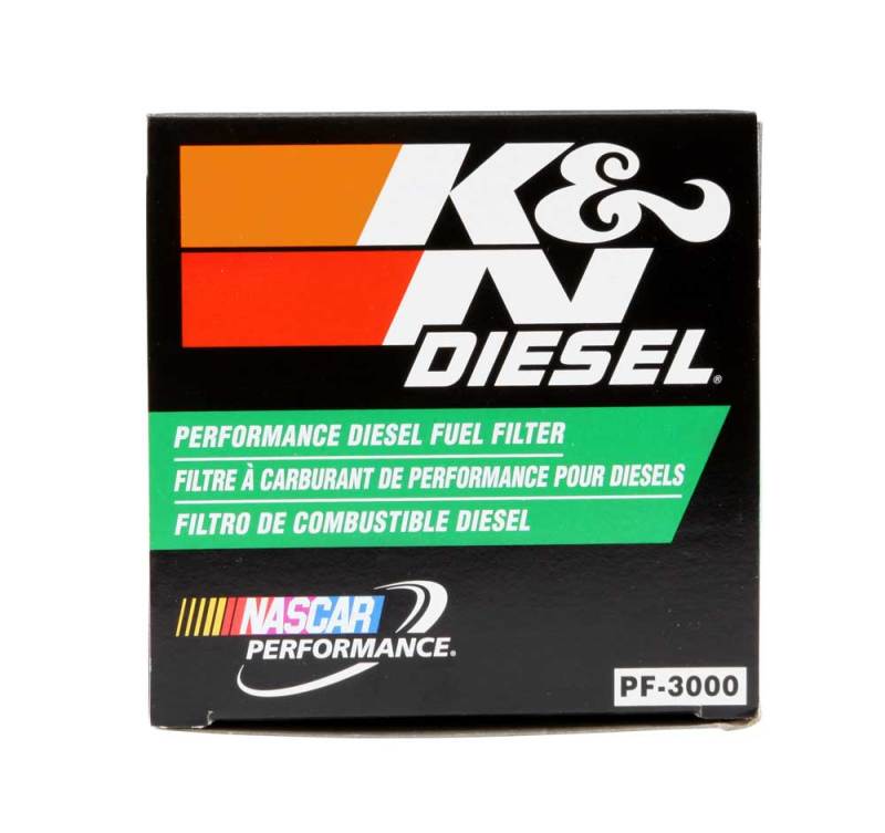 K&N Cellulose Media Fuel Filter 3.5in OD x 6.281in L high performance diesel filter, aftermarket performance parts, veteran owned performance shop