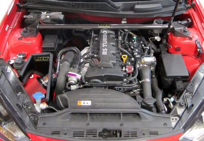 AEM 2013 Hyundai Genesis Coupe 2.0L L4 Chrome Cold Air Intake System installed, enhancing performance car parts from DTX Performance.