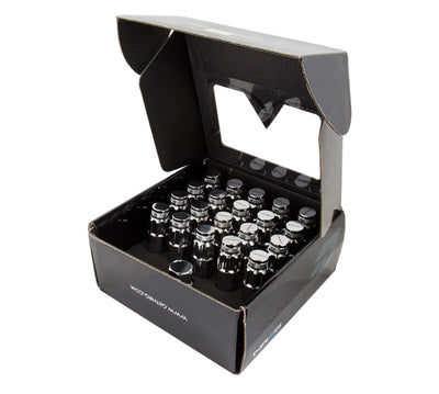 NRG 700 Series M12 X 1.5 Steel Lug Nut w/Dust Cap Cover Set 21 Pc w/Locks & Lock Socket - Silver in box, high performance car part