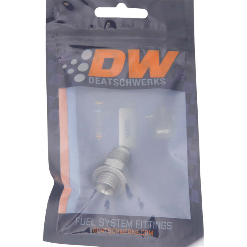 DeatschWerks 6AN Male Flare to M14 X 1.5 Male Metric Adapter  (Incl. Crush Washer) - Titanium - DTX Performance