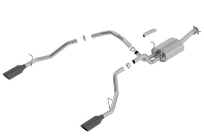 Borla 2019 RAM 1500 5.7L V8 AT 4DR Crew Cab Short Bed S-Type SS Catback Exhaust - Black Chrome Tip exhaust system.