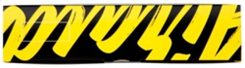 Yellow and black zigzag design on a rectangular surface