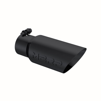 MBRP Universal Tip 4in OD 3in Inlet 10in Length Dual Wall Angled End Black for performance car upgrades by DTX Performance