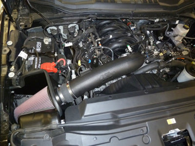 K&N 63 Series AirCharger Performance Intake 2020 Ford F250 Super Duty 7.3L V8 in engine compartment