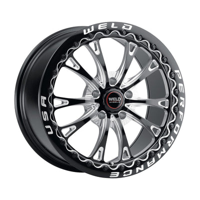 Weld Belmont Beadlock 17x10 / 5x120 BP / ET42 / BS 7.15 / 78.1 CB Gloss Black MIL Weld