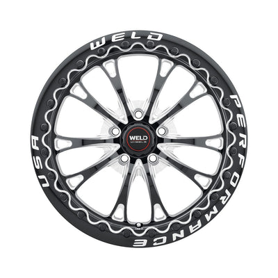 Weld Belmont Beadlock 17x10 / 5x120 BP / ET42 / BS 7.15 / 78.1 CB Gloss Black MIL Weld