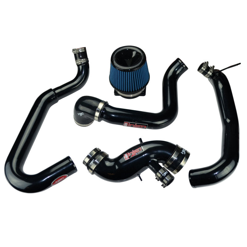 Injen 03-06 Evo 8/9/MR Cast Aluminum Intake System w/ Full Intercooler Piping Black Short Ram Intake - DTX Performance