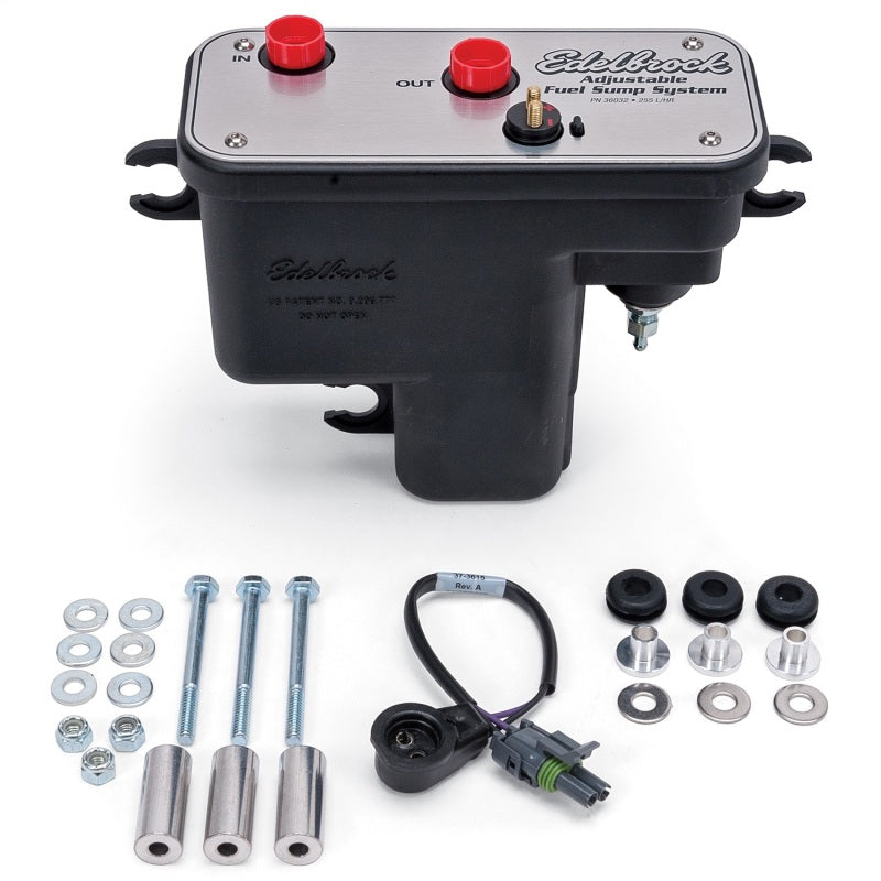 Edelbrock Fuel System Universal Fuel Sump Module Adjustable Fuel Sump Tank Only 255 LPH - DTX Performance