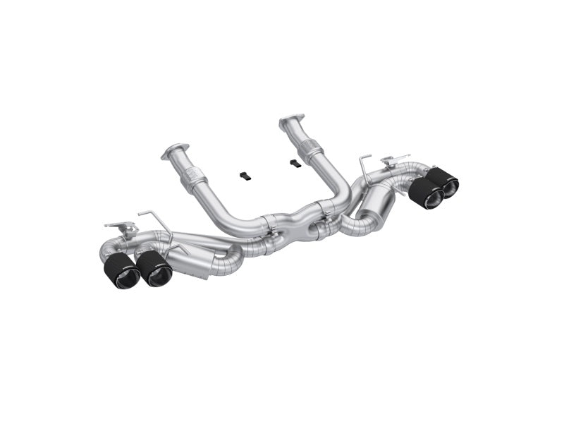 MBRP 20-24 Chevrolet Corvette C8 3in Active Cat Back Quad Split Rear Exit Exhaust w/ AFM Sims - DTX Performance