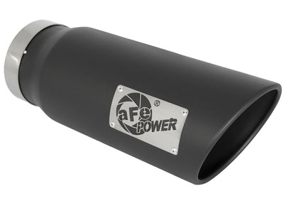 aFe Power MACH Force-Xp 5in In x 6in Out x 15in L Bolt-On 409 SS Exhaust Tip - Black, performance car parts from DTX Performance shop