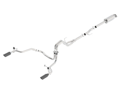 Borla 15-16 Ford F150 3.5L EcoBoost Ext. Cab Black Chrome CB Exht ATAK Single Split Rear Exit, performance car parts exhaust system