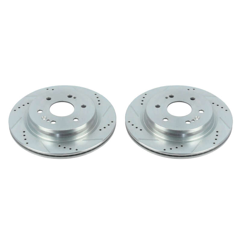 Power Stop 19-20 Chevrolet Silverado 1500 Rear Evolution Drilled & Slotted Rotors - Pair - DTX Performance